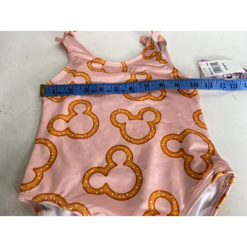 Disney Mickey Minnie Mouse Pretzel One Piece Swimsuit Swimwear Toddler Girls 4T